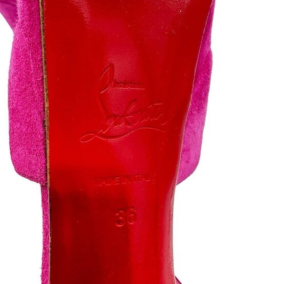 Christian Louboutin Suede Lady Corset Hot Pink 150 Pumps Size 6 - Picture 9 of 11